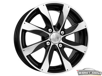 K&K Джемини 6 x 15 4*100 Et:38 Dia:67.1 алмаз черный